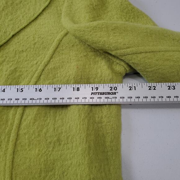 Additions by Chico's Jacket Womens Large Green Wool Open Front Cardigan Blazer - Picture 5 of 6